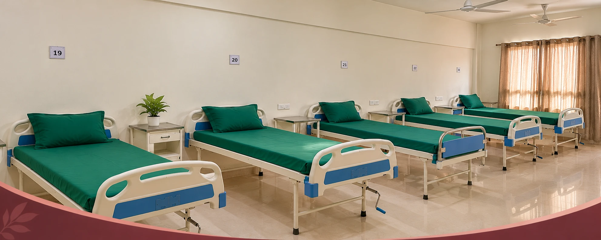 IPD ward with patient beds